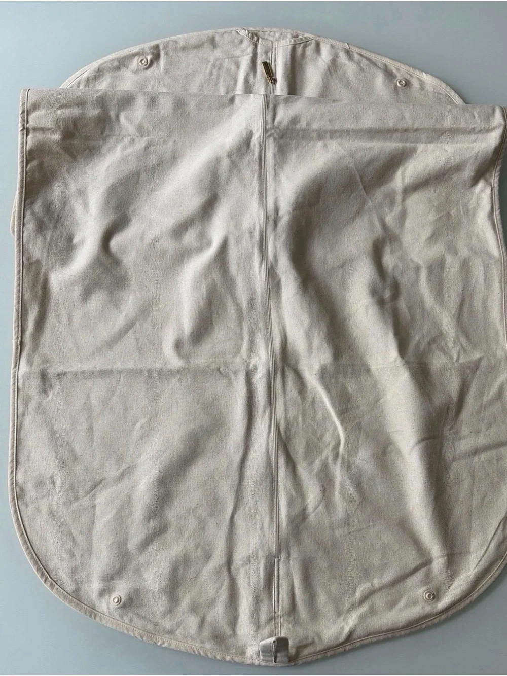 Cult Gaia Canvas Garment Cover in Beige with Red Logo 50”x 24”